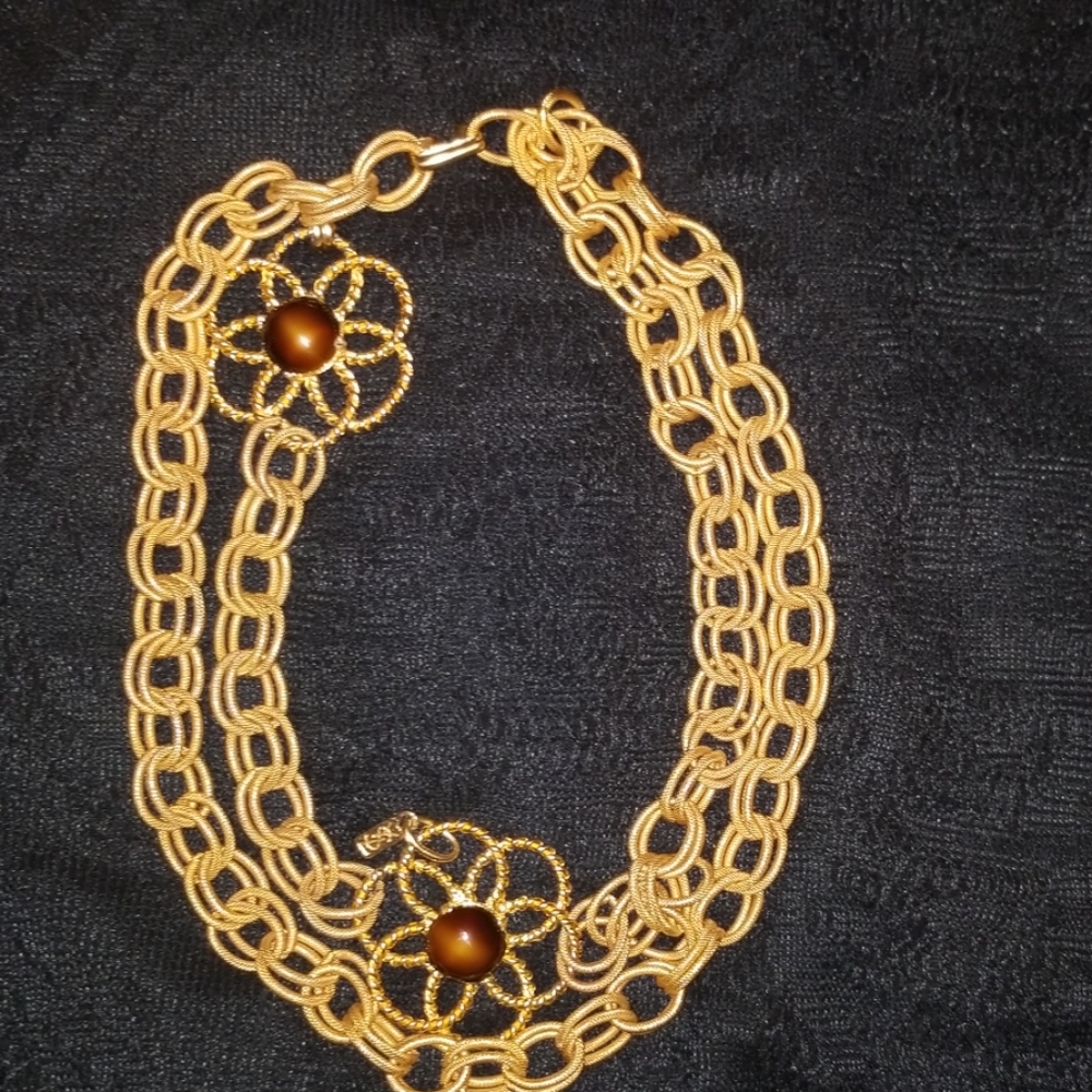 YVES SAINT LAURENT YSL Chain Belt Necklace